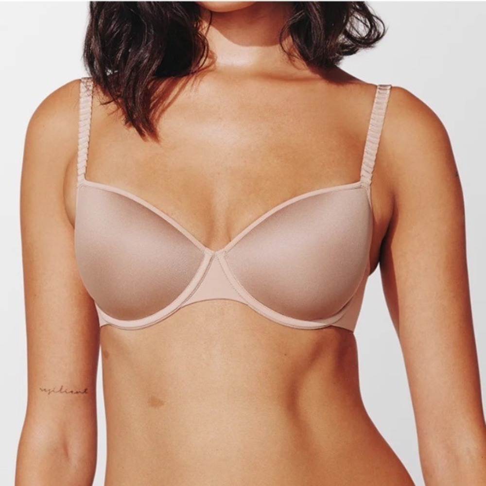 ThirdLove 24/7 Classic T-Shirt Bra Nude Tan Underwire Memory Foam 40C‎